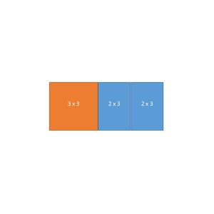 Easy-up tent 3 x 7 mtr wit/zwart (brandvertragend) [zelf op- en afbouw]