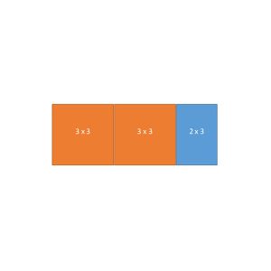 Easy-up tent 3 x 8 mtr wit/zwart (brandvertragend) [zelf op- en afbouw]