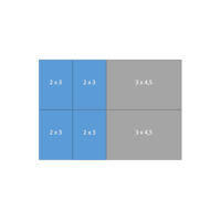 Easy-up tent 6 x 8,5 mtr wit/zwart (brandvertragend) [incl. op- en afbouw]