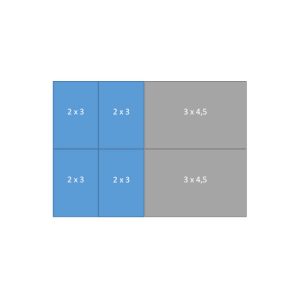 Easy-up tent 6 x 8,5 mtr wit/zwart (brandvertragend) [incl. op- en afbouw]
