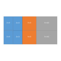 Easy-up tent 6 x11,5 mtr wit/zwart (brandvertragend) [incl. op- en afbouw]