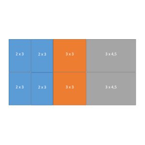 Easy-up tent 6 x11,5 mtr wit/zwart (brandvertragend) [incl. op- en afbouw]