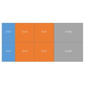 Easy-up tent 6 x12,5 mtr wit/zwart (brandvertragend) [incl. op- en afbouw]