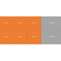 Easy-up tent 6 x13,5 mtr wit/zwart (brandvertragend) [incl. op- en afbouw]