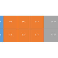 Easy-up tent 6 x15,5 mtr wit/zwart (brandvertragend) [incl. op- en afbouw]