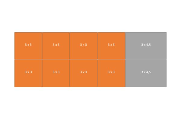 Easy-up tent 6 x16,5 mtr wit/zwart (brandvertragend) [incl. op- en afbouw]