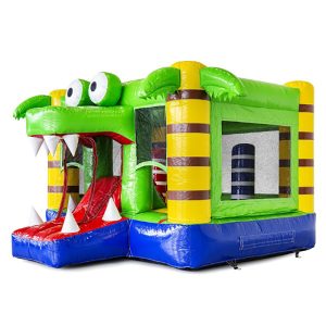 Springkussen Bouncy Krokodil [zelf op- en afbouw]
