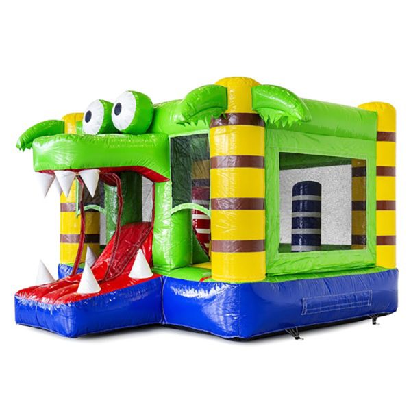 Springkussen Bouncy Krokodil [zelf op- en afbouw]