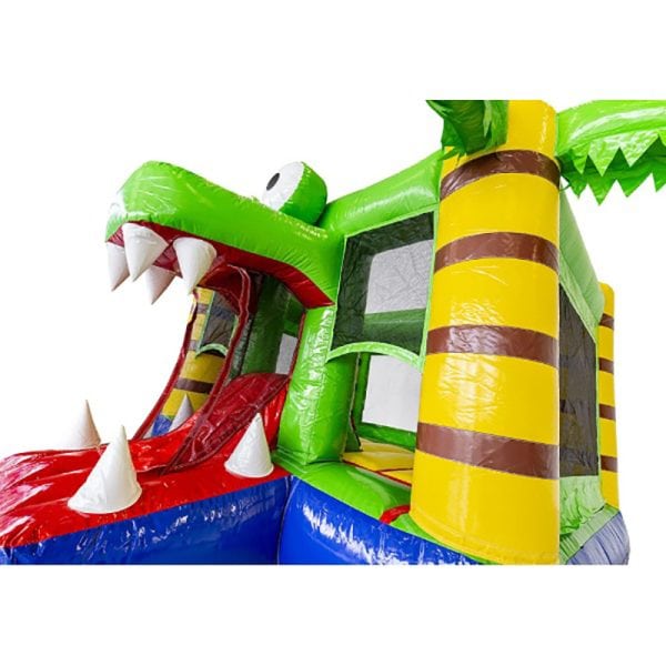Springkussen Bouncy Krokodil [zelf op- en afbouw] - Afbeelding 2