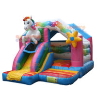 Springkussen Midi Unicorn [zelf op- en afbouw]