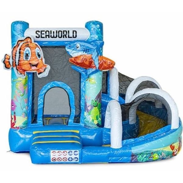 Springkussen Mini Seaworld slide [zelf op- en afbouw] - Afbeelding 3