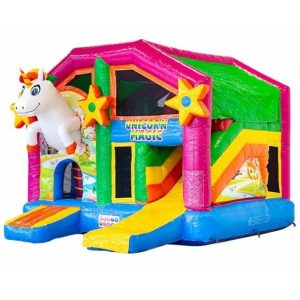 Springkussen Unicorn Overdekt [zelf op- en afbouw]