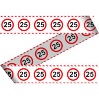 Afzetlint 25 jaar verkeersbord