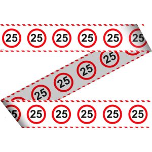 Afzetlint 25 jaar verkeersbord
