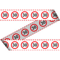 Afzetlint 30 jaar verkeersbord