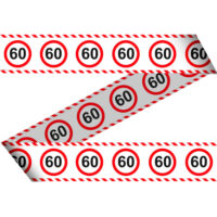 Afzetlint 60 jaar verkeersbord
