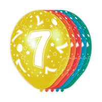 Ballonnen 7 jaar (5 stuks)
