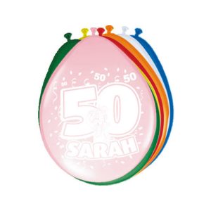 Ballonnen 50 jaar Sarah (8 stuks)