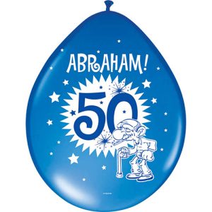 Ballonnen 50 jaar Abraham Knalfeest (8 stuks)