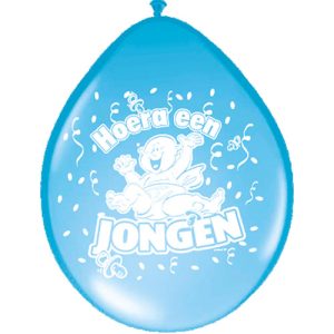 Ballonnen Hoera een jongen