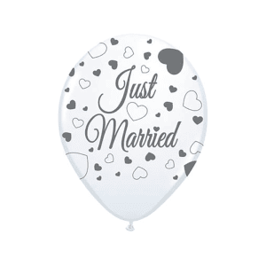 Ballonnen Just Married (8 stuks)