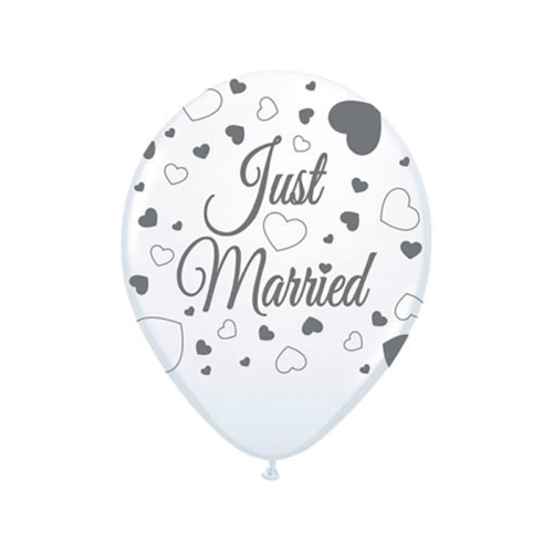 Ballonnen Just Married (8 stuks)