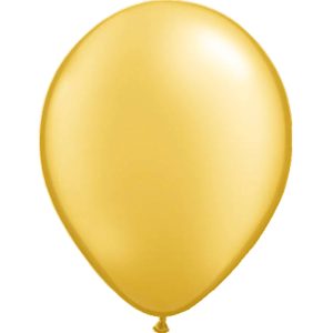Ballonnen metallic goudkleuring 27cm