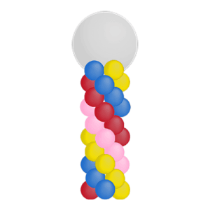Ballon pilaar 2,0mtr (4 kleuren)