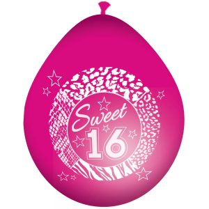 Ballonnen Sweet 16 (8 stuks)
