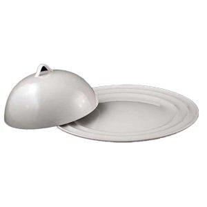 Platbord Ø 31cm met klokdeksel