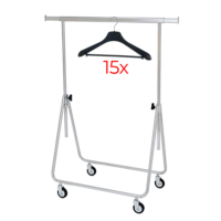 Garderobe, confectierek (incl. 15 hangers)