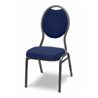 Conferentiestoel blauw met gouden stip