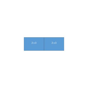 Easy-up tent 2 x 6mtr wit/zwart (brandvertragend) [zelf op- en afbouw]