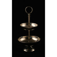 Etagère verguld 2 laags 23cm