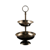 Etagère verguld 2 laags 23cm