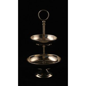 Etagère verguld 2 laags 23cm