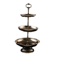 Etagère verguld 3 laags 41-48cm