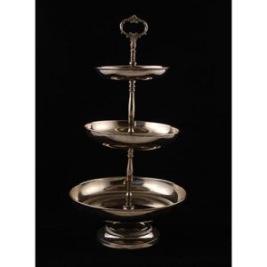 Etagère verguld 3 laags 41-48cm