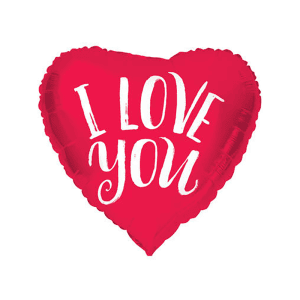 Folieballon hartvormig I Love You