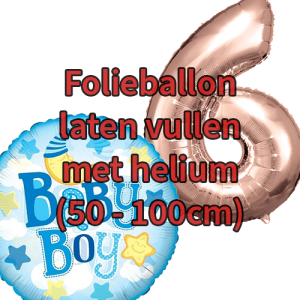 Folieballon vullen met helium (50-100cm)