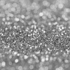 Glitterloper zilver p/m