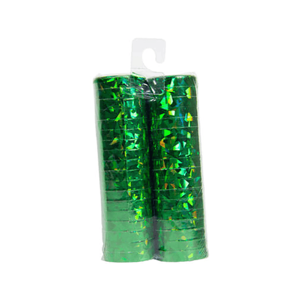 Holografische groene serpentines (2 stuks) - Afbeelding 2