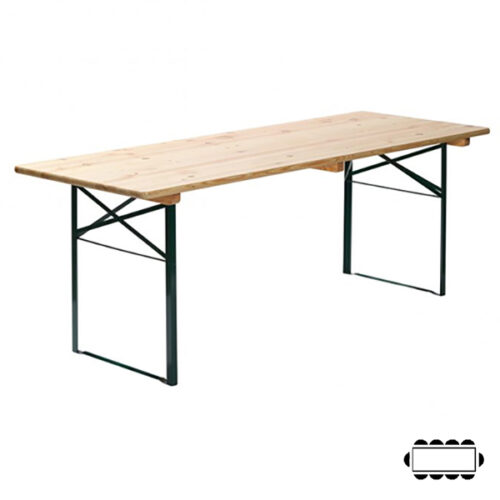 Houten inklaptafel 220x70cm