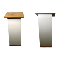 Spreekgestoelte wit kolom