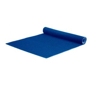 Loper zeeblauw met protectiefolie 1mtr breed p/mtr