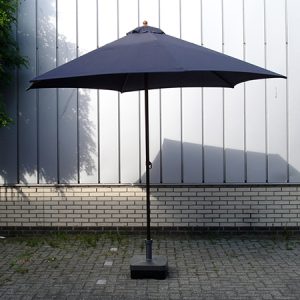 Parasol 6 hoekig met voet (240x290) blauw