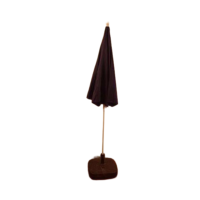 Parasol blauw met voet (Ø 100cm)