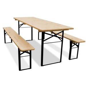 Houten Bierset / Picknickset 220x50cm