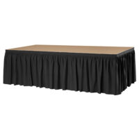 Podiumrok 80cm hoog x 410cm zwart