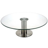 Draaibaar taartplateau 10cm hoog 30cm glas